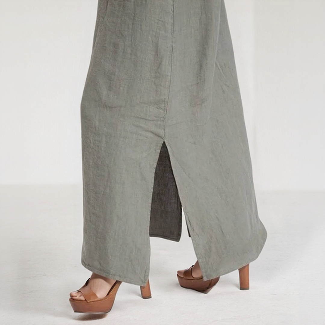 Amara | Women’s Linen Summer Maxi Dress3