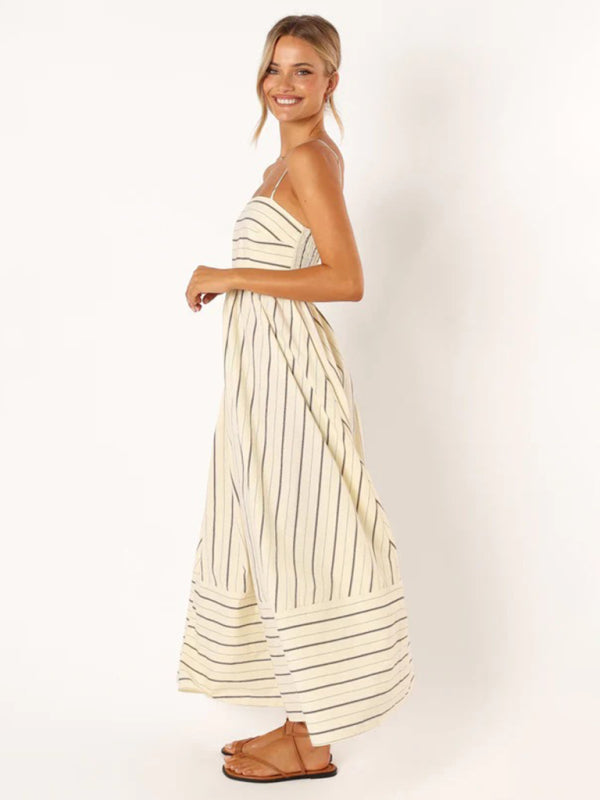 Amaya | Women’s Striped Casual Maxi Sundress4