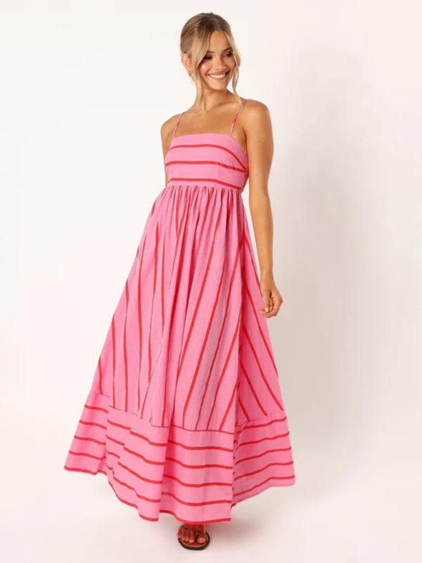 Amaya | Women’s Striped Casual Maxi Sundress8