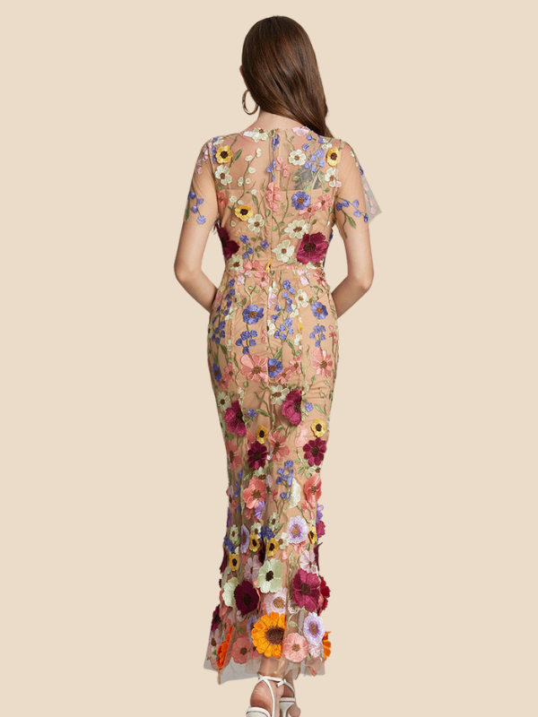 Marcelline | Women’s Embroidered Maxi Dress3